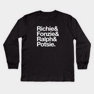 Richie & Fonzie & Ralph & Potsie. Kids Long Sleeve T-Shirt